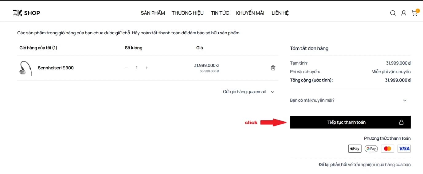 Proceed to checkout